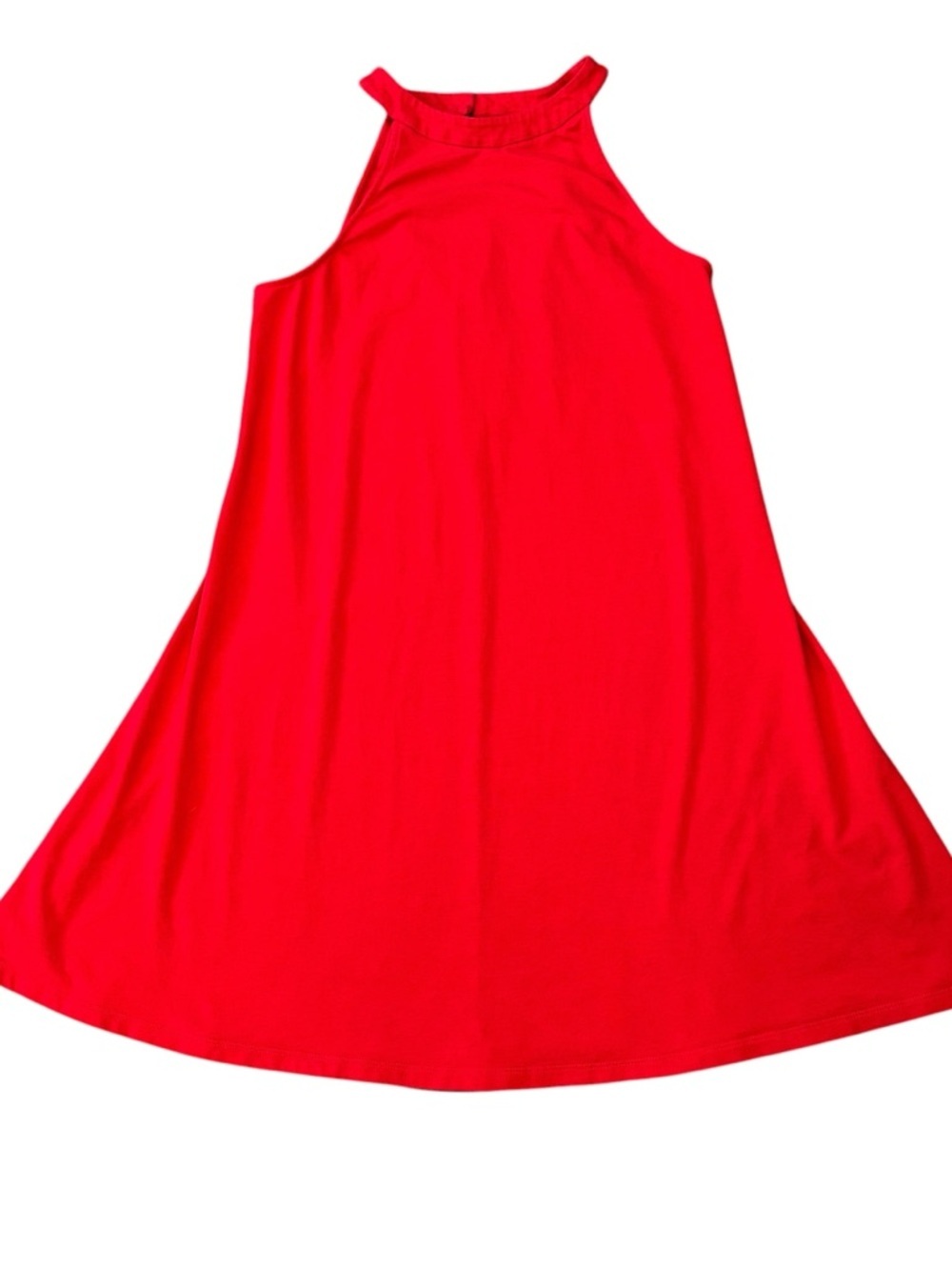 Express Dress, Mini Dress, Bright Red Halter Swing, Sleeveless, Hot, Medium,